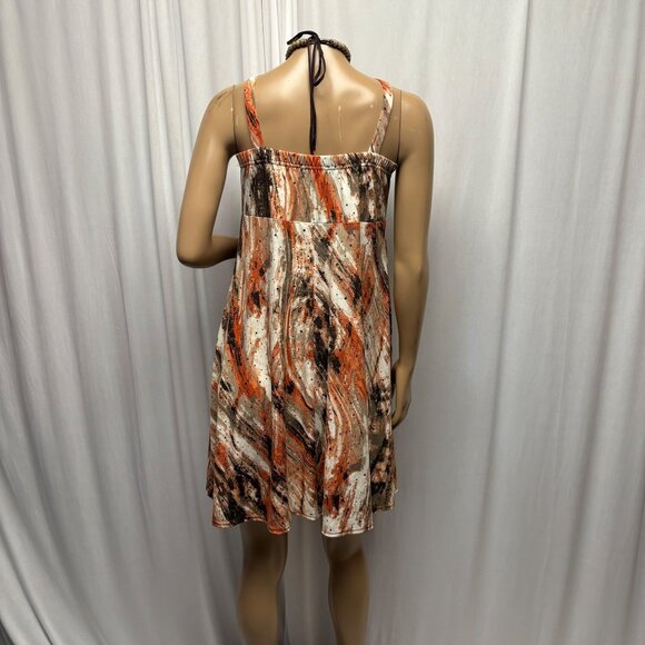 R and M Richards Dress Womens Size 14 Empire Waist Stretchy Sleeveless Sparkle - Picture 5 of 10